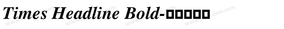 Times Headline Bold字体转换